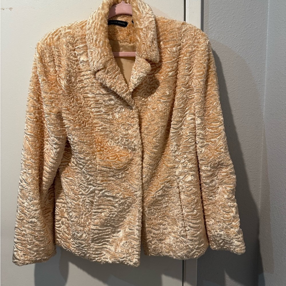 Valerie Stevens Tan Teddy Jacket